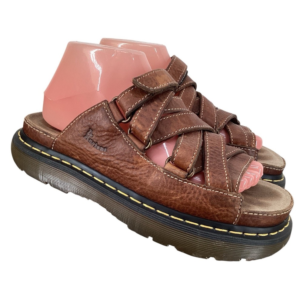 VTG Dr. Martens Dune Fisherman Y2K Leather Chunky Platform Sandals Women's Sz 9